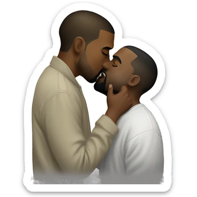 kanye west kissing kanye west sticker