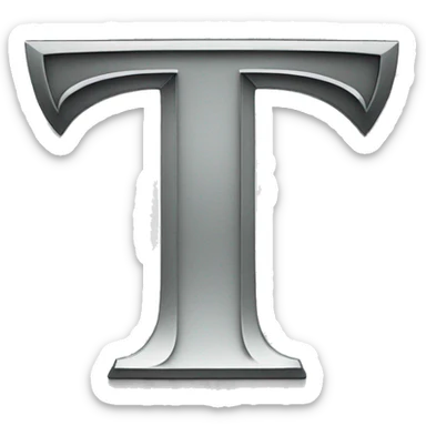 tesla logo letter T sticker