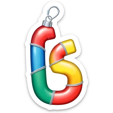 the number "1637" with Christmas lights wrapping it sticker