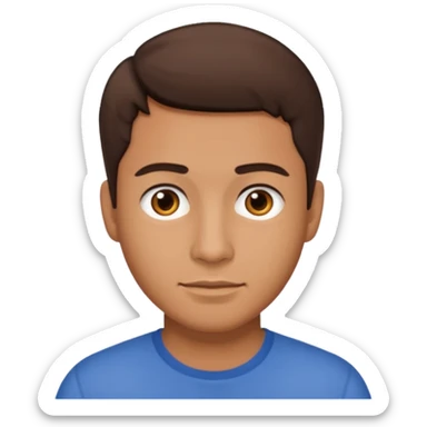 hispanic with short brown hair sticker