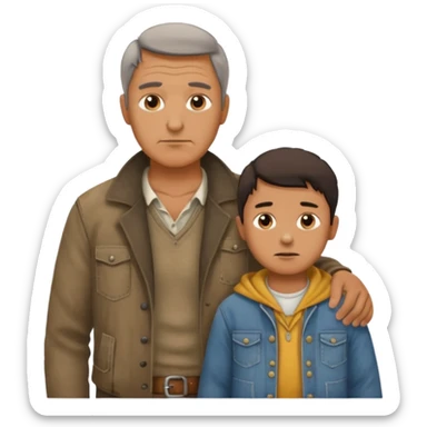 Dad hitting kid with belt sticker