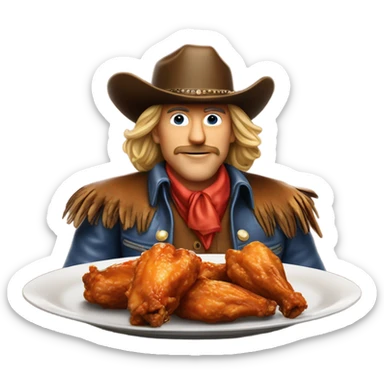 Buffalo bill and chicken wings  sticker