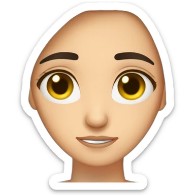 brunette girl facepalm sticker