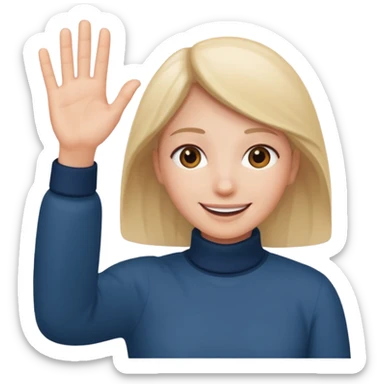 Emoji for cold outreaching to new people sticker