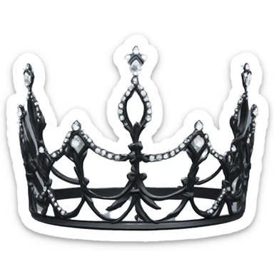 a black minimalist tiara sticker