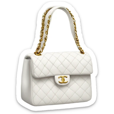 White Chanel bag sticker