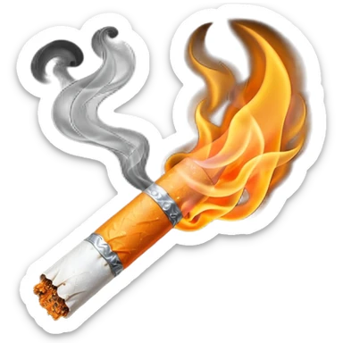 Cigarette burning sticker