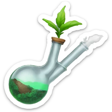 Bong with smoke sticker