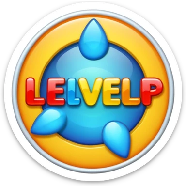 A sticker saying level up  sticker
