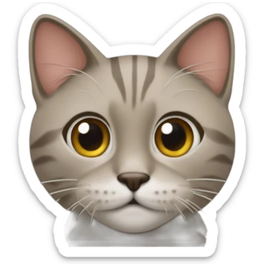 gata rajada com cara feliz sticker