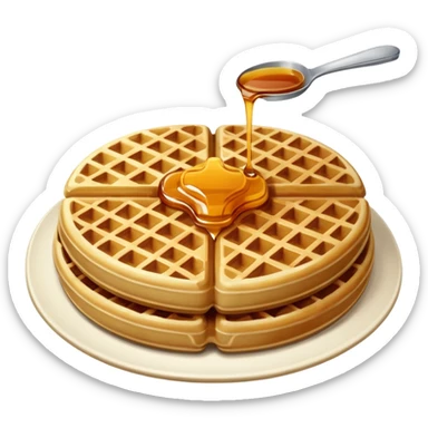 waffle with maple syrup sticker