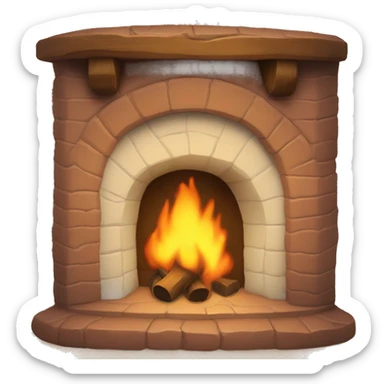 Hearth with bear sticker