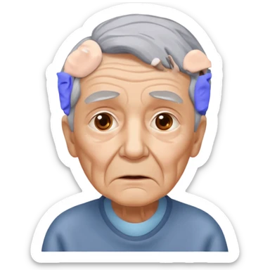idoso confuso alzheimer sticker