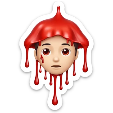 Empire State Building with AB- blood dripping, floating upside down in Angola sticker