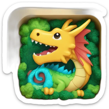 dragon wood bento box sticker