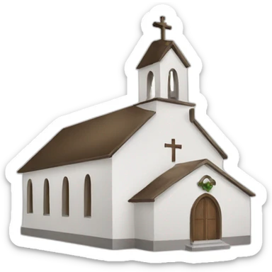 White catholic church sticker