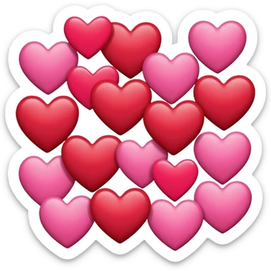 Lots of hearts and kisses sticker