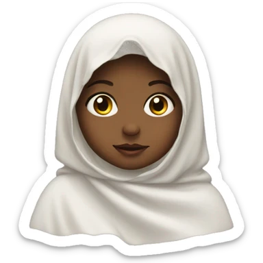 veiled baby little girl sticker