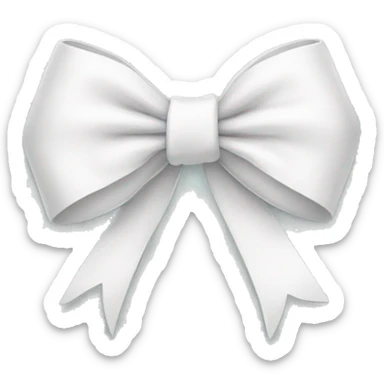 White bow sticker