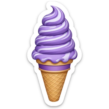 Purple icecream cone sticker