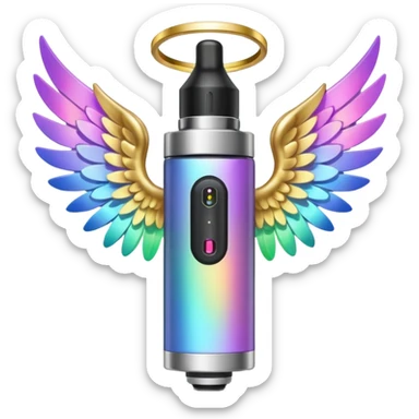 vape with wings and halo sticker