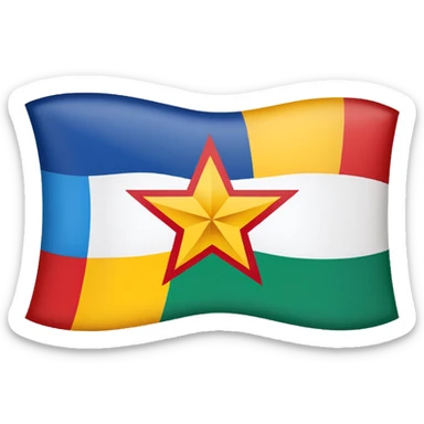 High quality, well designed, Druze star flag IOS emoji. sticker