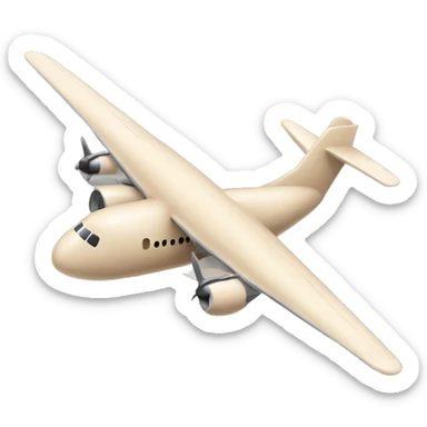 Beige airplane sticker
