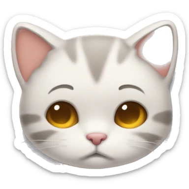 Make me a cute cat sleeping sticker