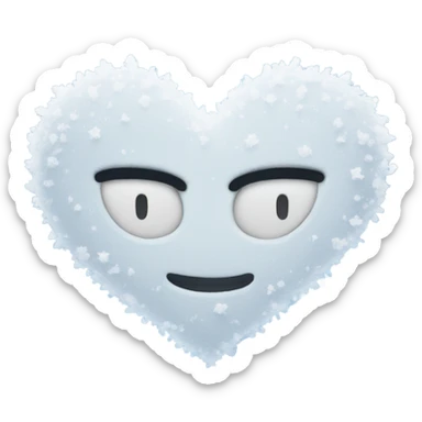 Snow heart sticker