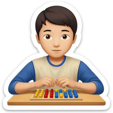 A graduating asian boy playing catan sticker