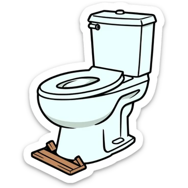 fart + destroyed toilet sticker