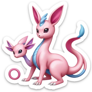 Milotic-Sylveon-Espeon-Dragonair-Pokémon full body sticker