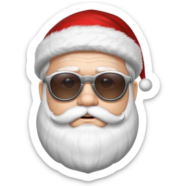 santa klaus with sunglasses sticker