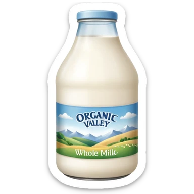 organic valley whole milk sticker