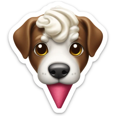 Un cane con un gelato sticker