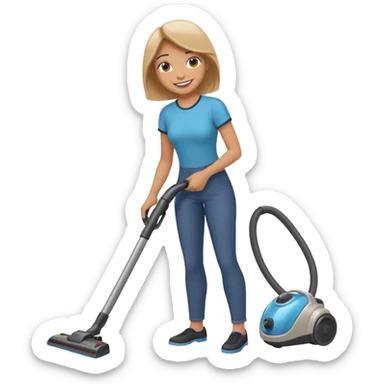 Emoji to encourage kids to do chores - should contain something about house chores, ok replace the broom with a vaccum sticker