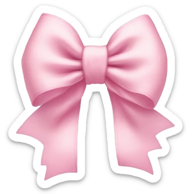 Baby pink bow sticker
