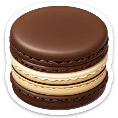 Macaron au chocolat sticker