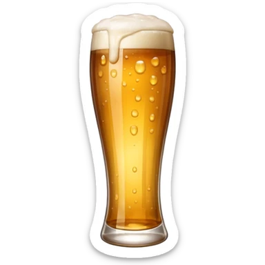 A tall slim glass filled with beer sticker