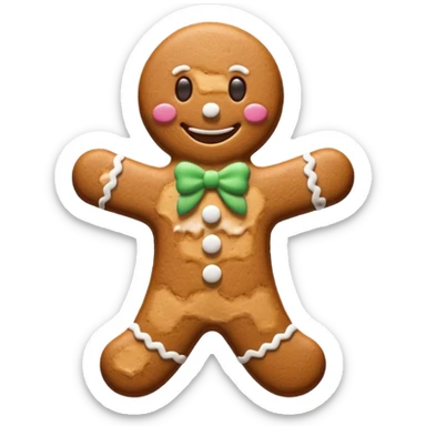 gingerbread man cookie sticker