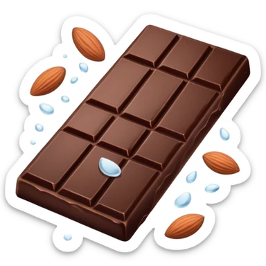 Dark chocolate with sea salt and almonds sticker