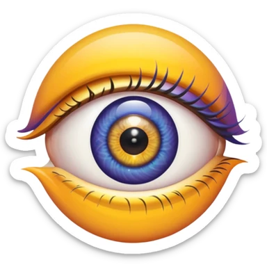  eyes spin multicolore sticker