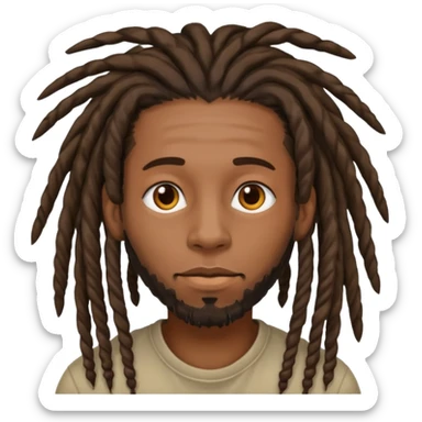 Black man with dreads  sticker