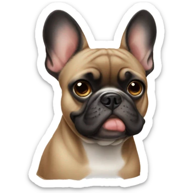 frenchie dog side eye sticker