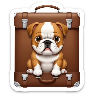 briefcase bulldog inglés sticker