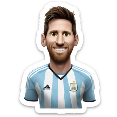 Messi argentina creature funny sticker