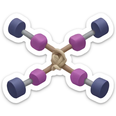 Yoga mat and two small weights  sticker