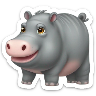 Hippopotame sticker