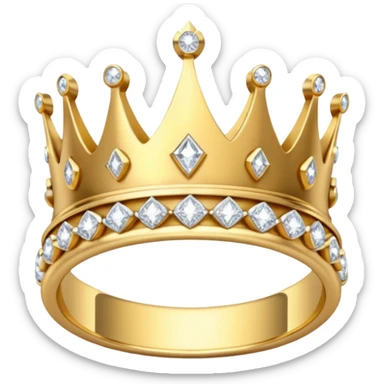 Aesthetic Engagement ring crown pose sticker