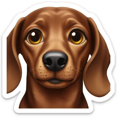 black brown dachshund sticker